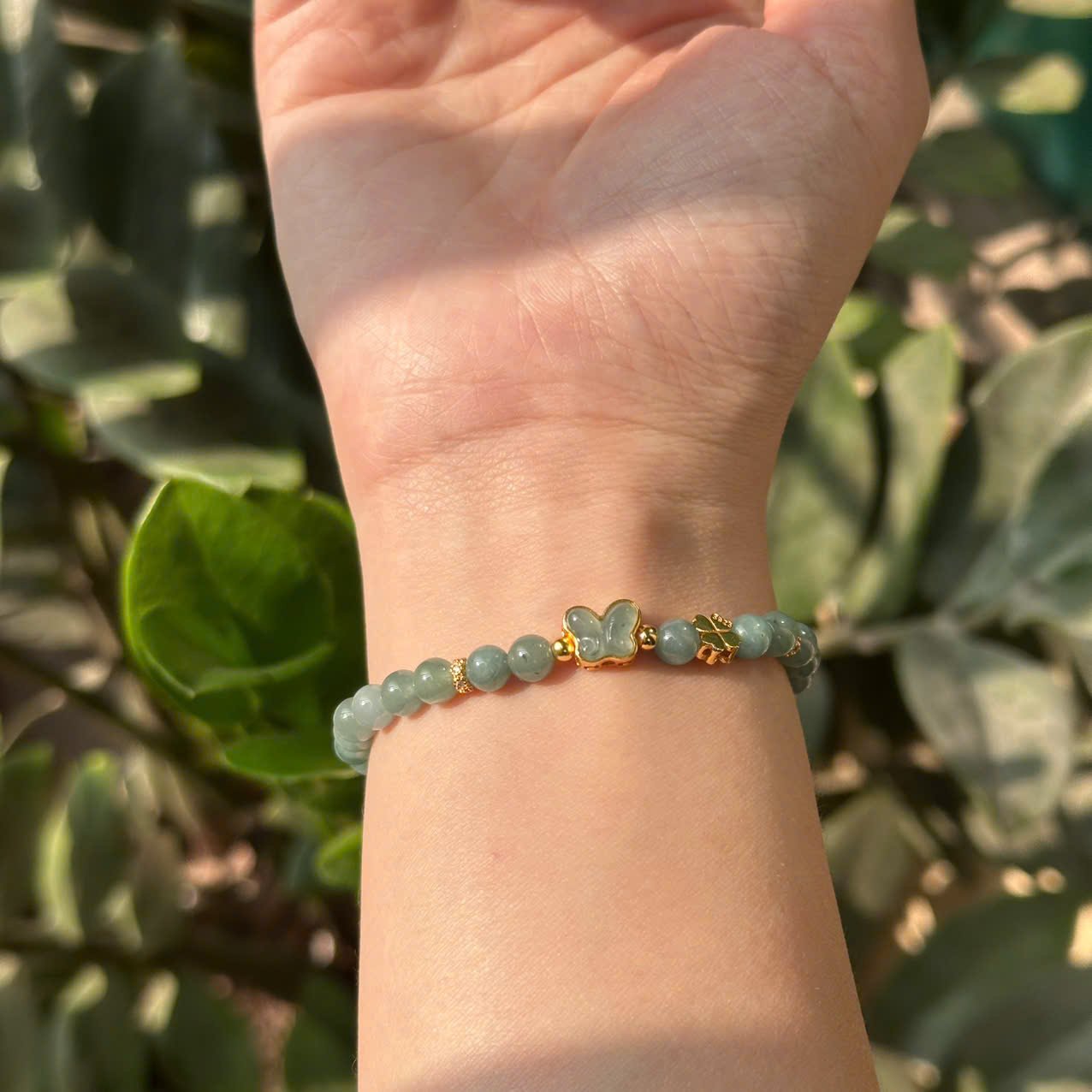 Vòng Tay Lam Ngọc Hồ Điệp – May Mắn & Thanh Nhã Chuẩn S925